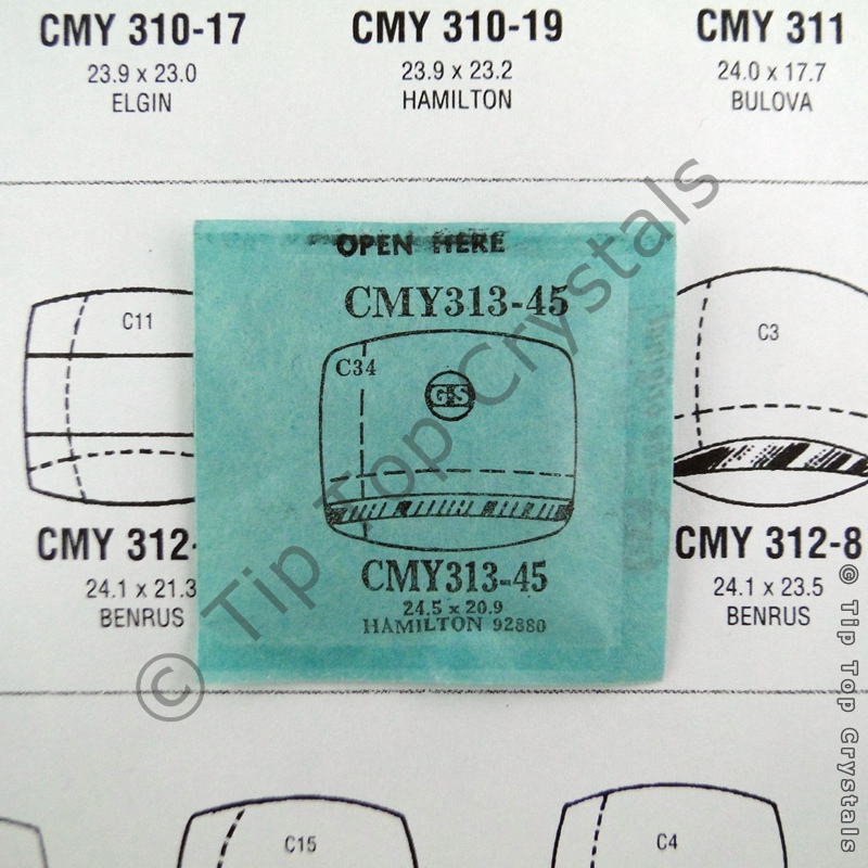 GS CMY313-45 Watch Crystal - Click Image to Close