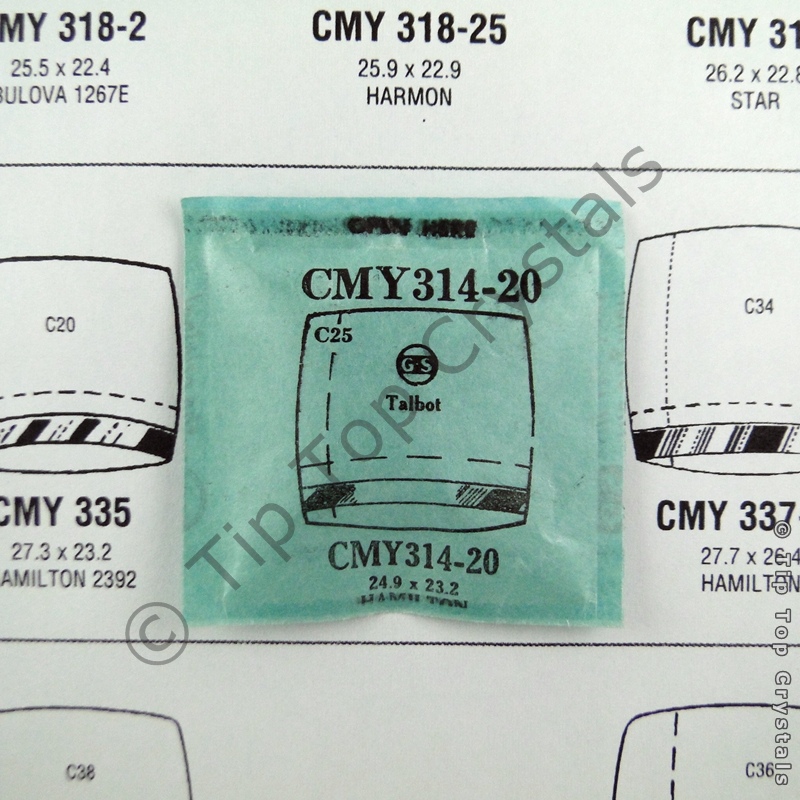 GS CMY314-20 Watch Crystal - Click Image to Close