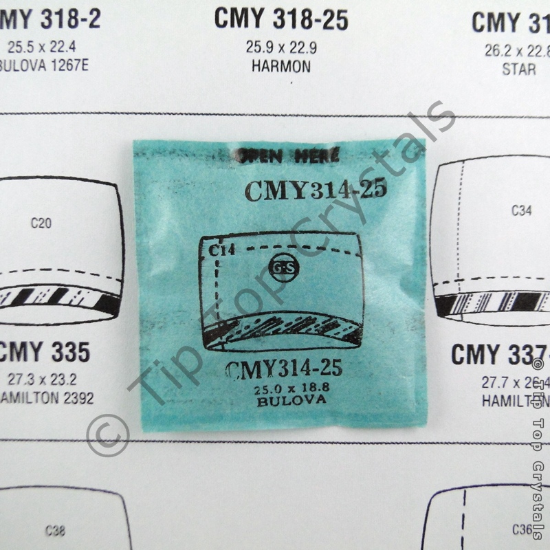 GS CMY314-25 Watch Crystal - Click Image to Close