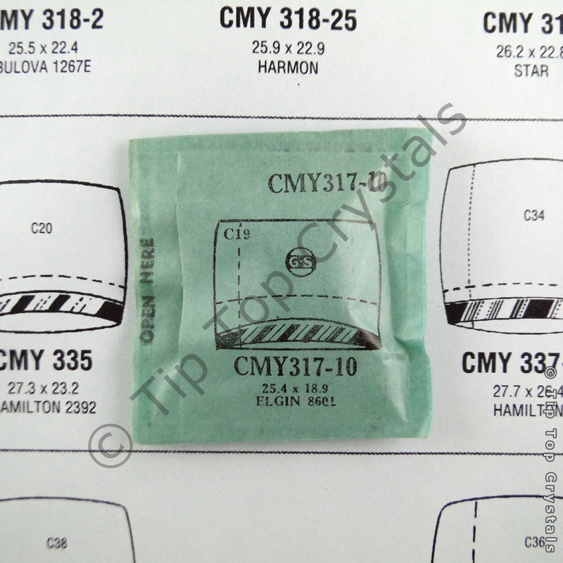 GS CMY317-10 Watch Crystal - Click Image to Close