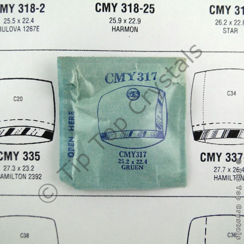 GS CMY317 Watch Crystal - Click Image to Close