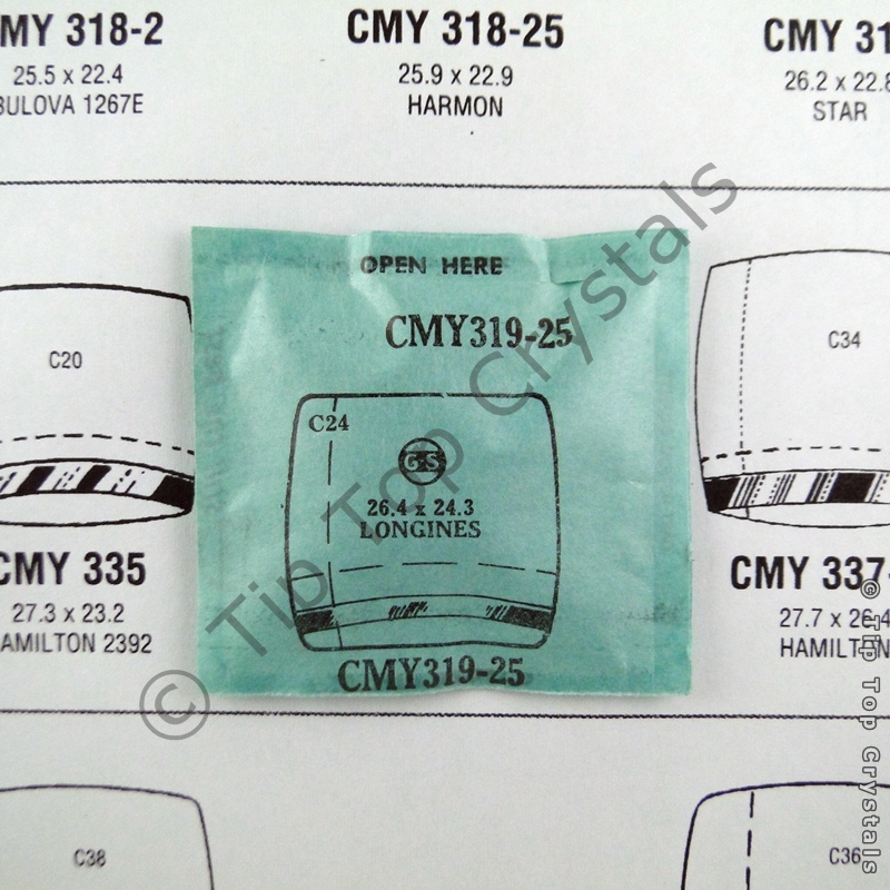 GS CMY319-25 Watch Crystal - Click Image to Close