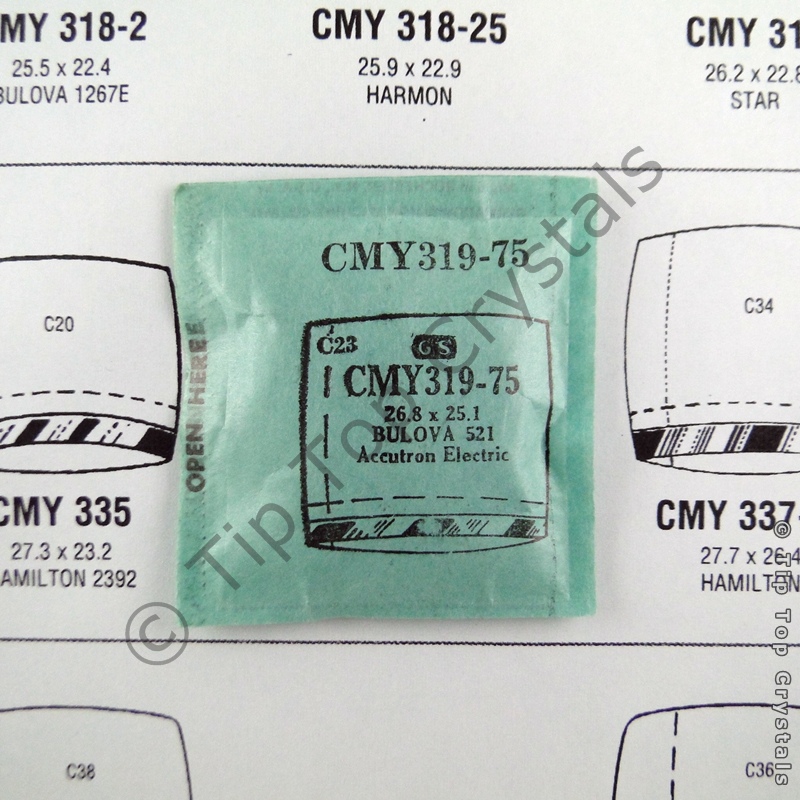GS CMY319-75 Watch Crystal - Click Image to Close