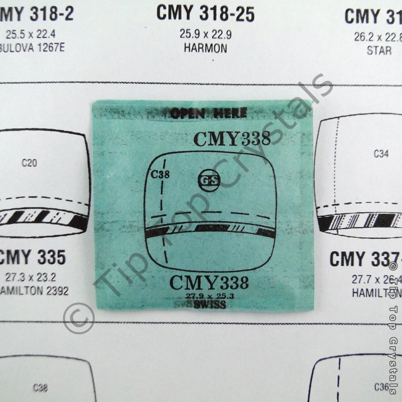 GS CMY338 Watch Crystal - Click Image to Close