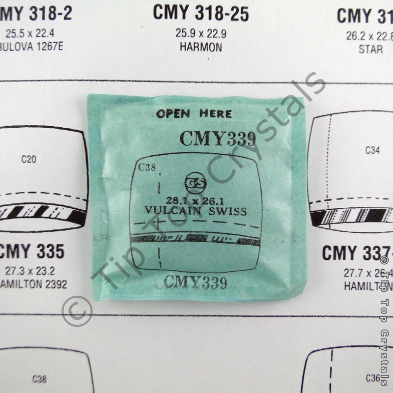 GS CMY339 Watch Crystal - Click Image to Close