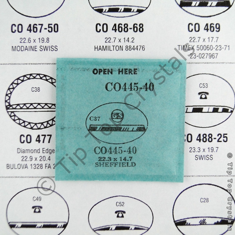 GS CO445-40 Watch Crystal - Click Image to Close