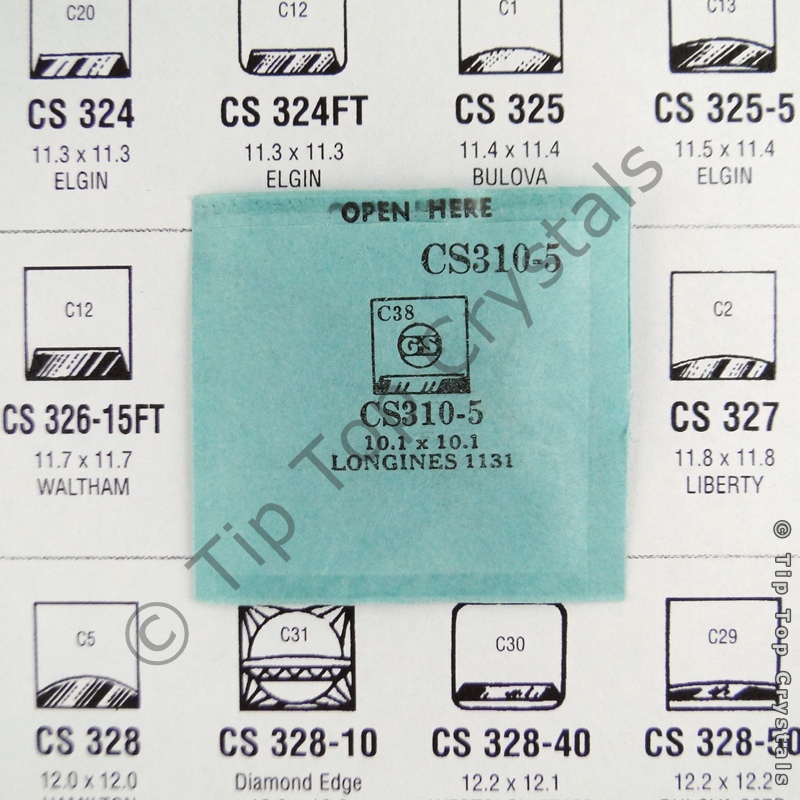 GS CS310-5 Watch Crystal - Click Image to Close