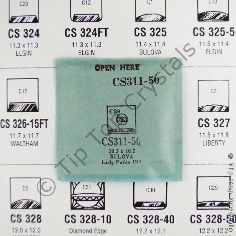 GS CS311-50 Watch Crystal - Click Image to Close