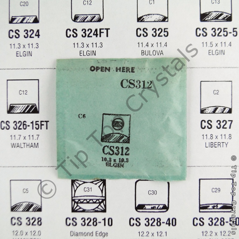GS CS312 Watch Crystal - Click Image to Close
