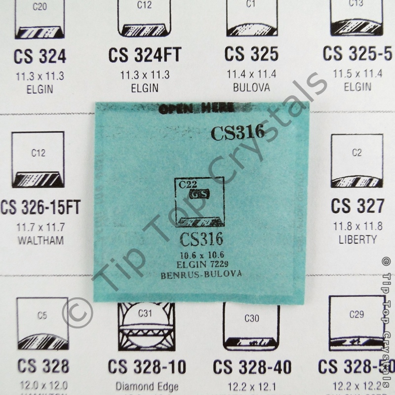 GS CS316 Watch Crystal - Click Image to Close