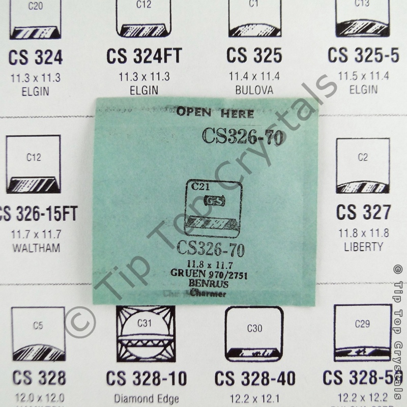 GS CS326-70 Watch Crystal - Click Image to Close