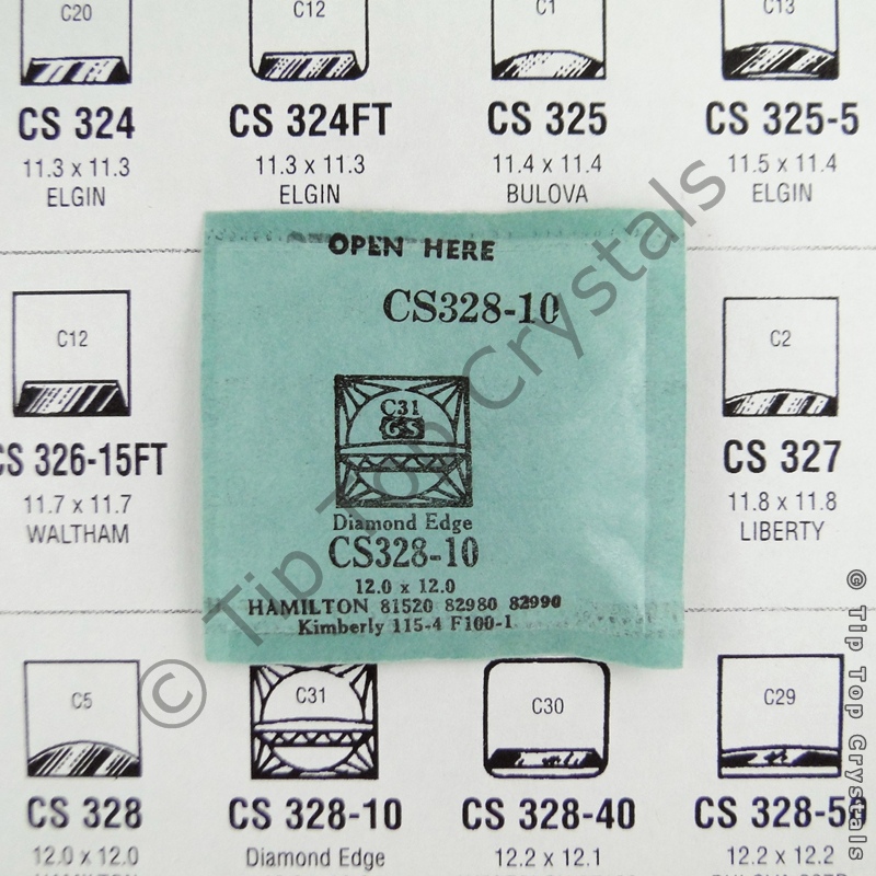 GS CS328-10 Watch Crystal - Click Image to Close