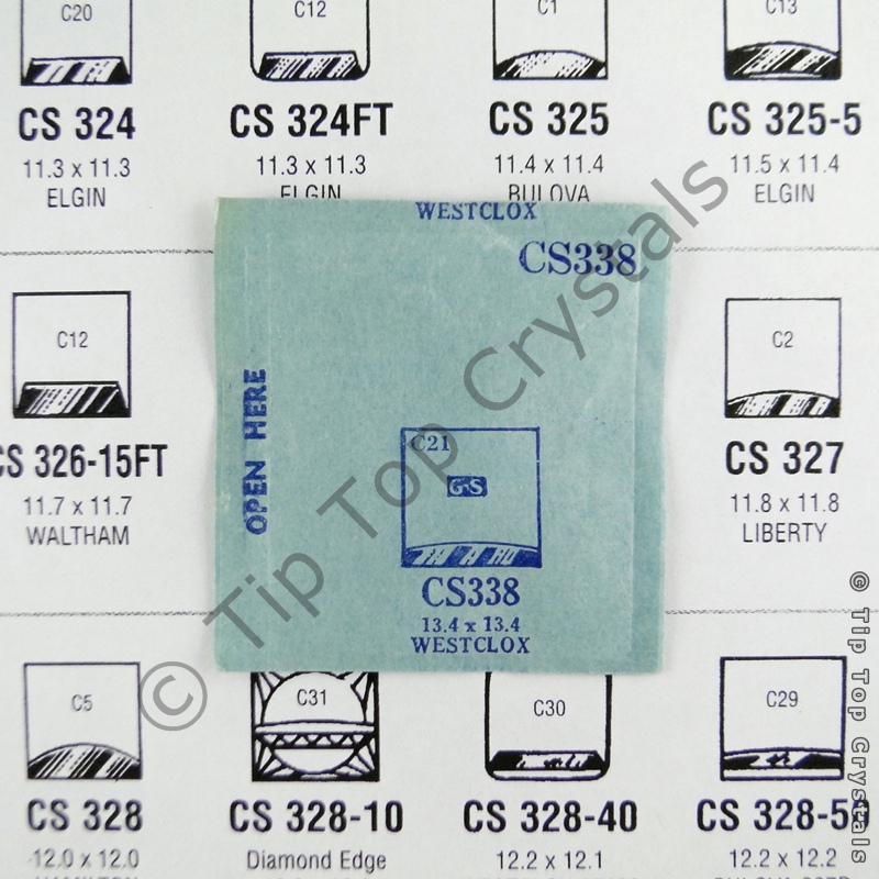 GS CS338 Watch Crystal - Click Image to Close