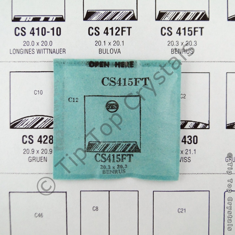 GS CS415FT Watch Crystal - Click Image to Close