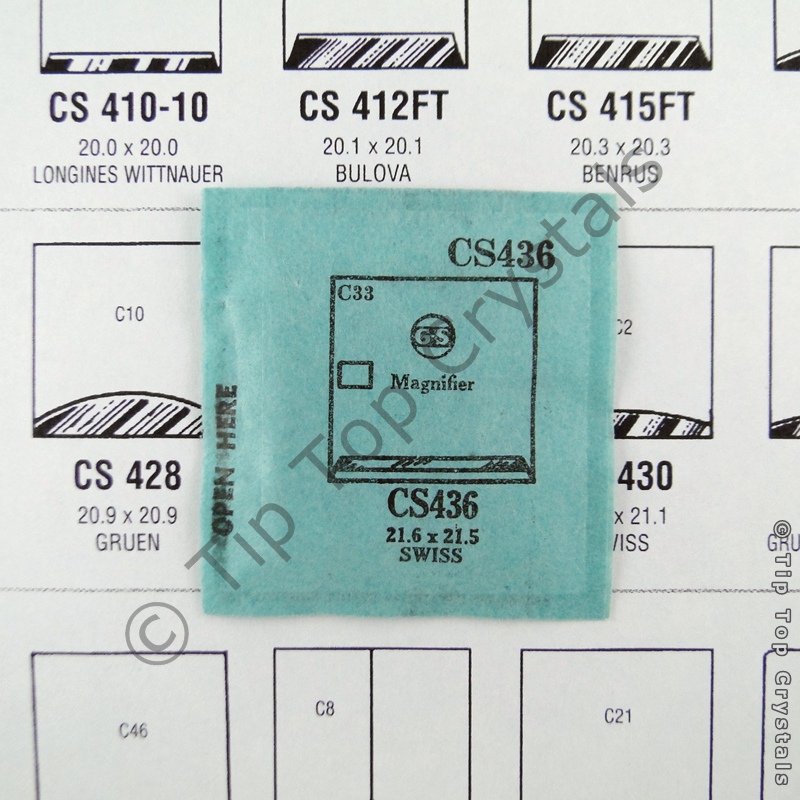 GS CS436 Watch Crystal - Click Image to Close