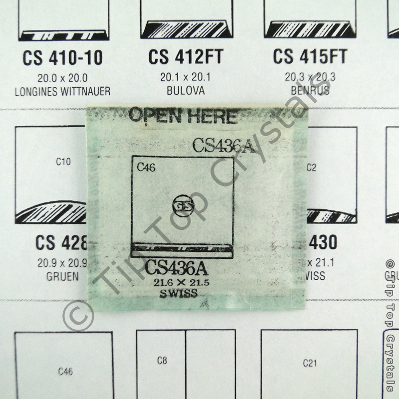 GS CS436A Watch Crystal - Click Image to Close