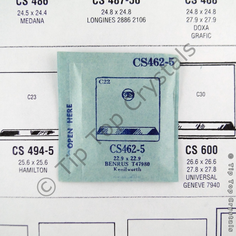 GS CS462-5 Watch Crystal - Click Image to Close