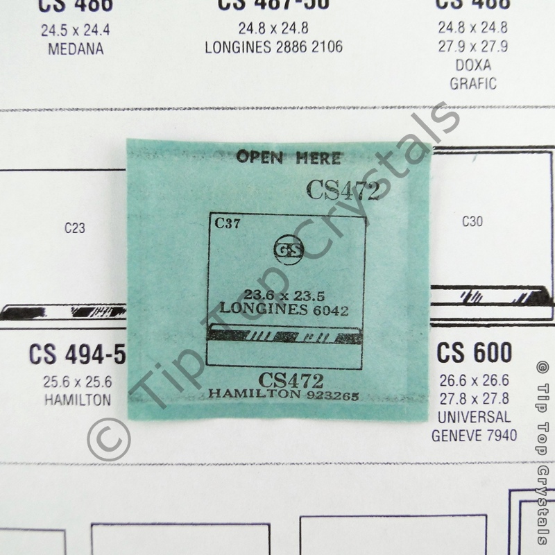 GS CS472 Watch Crystal - Click Image to Close