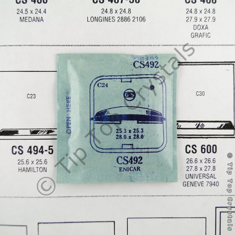 GS CS492 Watch Crystal - Click Image to Close