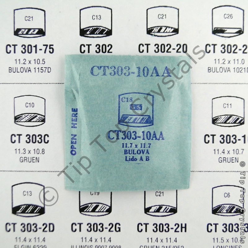 GS CT303-10AA Watch Crystal - Click Image to Close