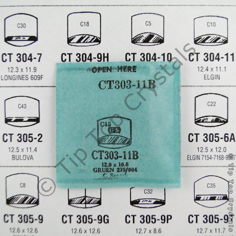 GS CT303-11B Watch Crystal - Click Image to Close