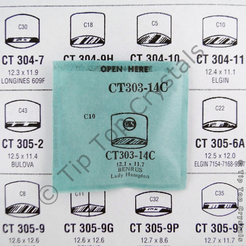 GS CT303-14C Watch Crystal - Click Image to Close
