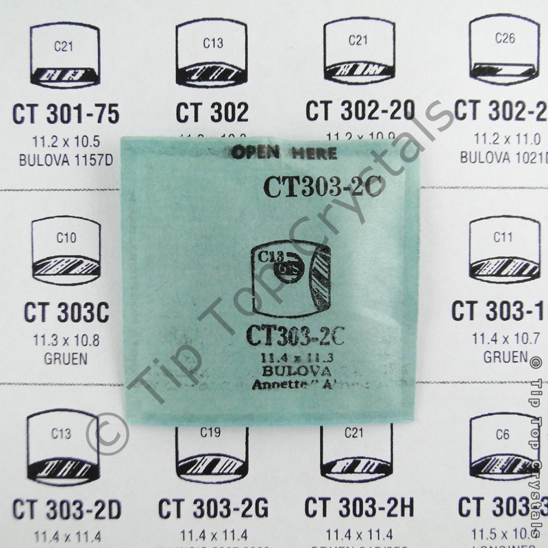 GS CT303-2C Watch Crystal - Click Image to Close