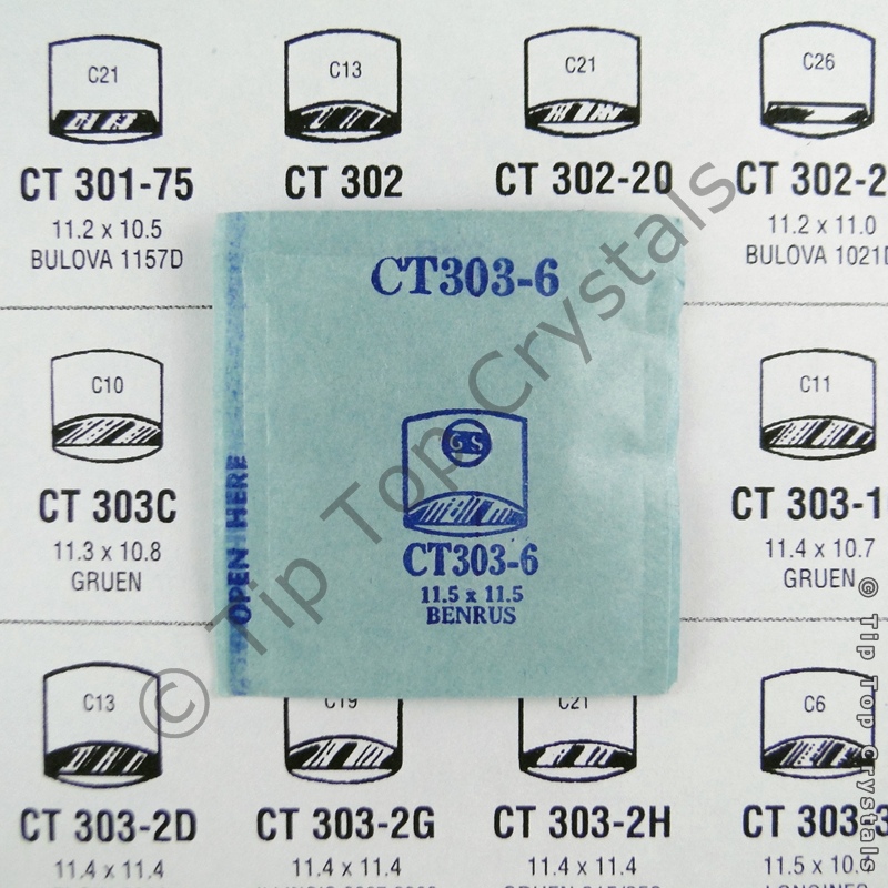 GS CT303-6 Watch Crystal - Click Image to Close