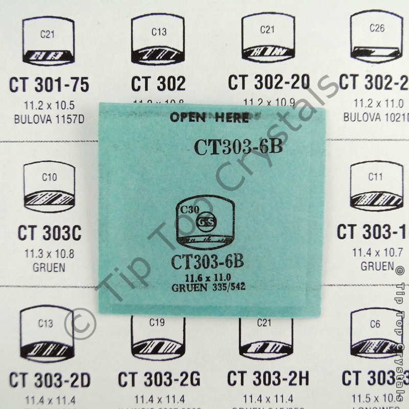 GS CT303-6B Watch Crystal - Click Image to Close