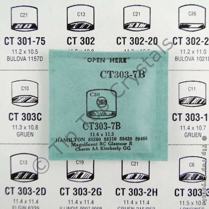 GS CT303-7B Watch Crystal - Click Image to Close