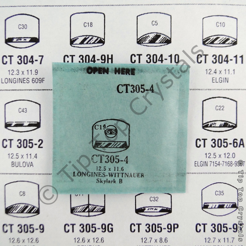 GS CT305-4 Watch Crystal - Click Image to Close