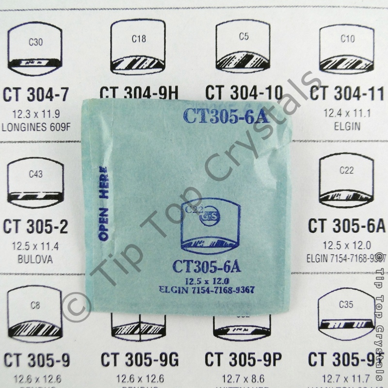 GS CT305-6A Watch Crystal - Click Image to Close