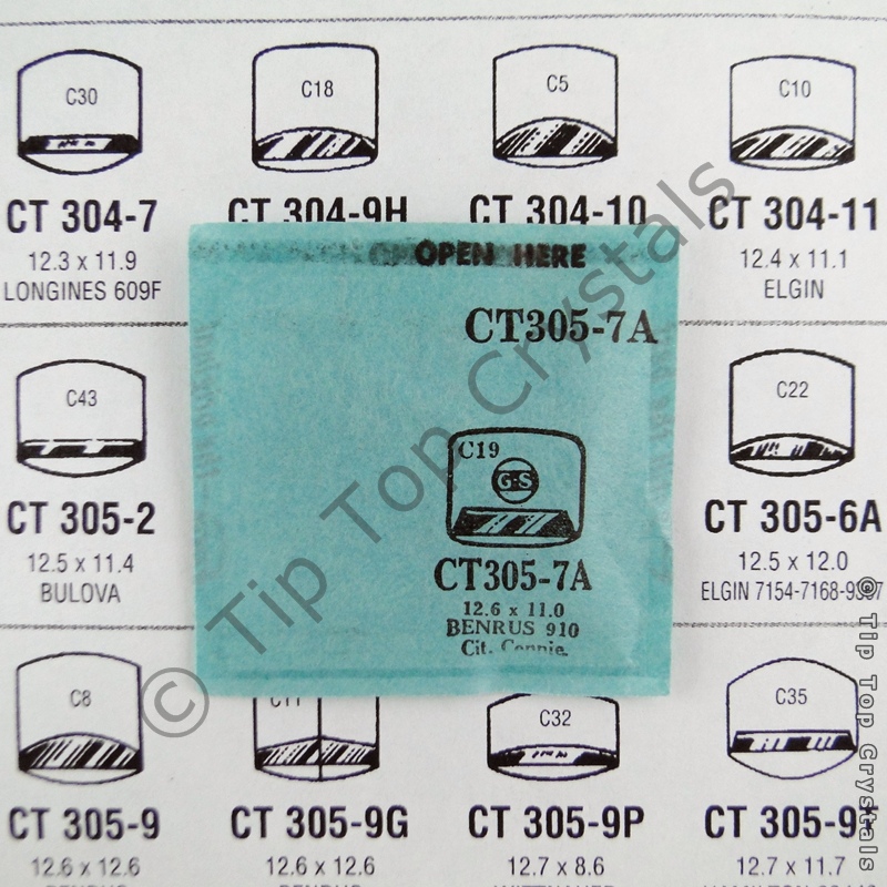 GS CT305-7A Watch Crystal - Click Image to Close