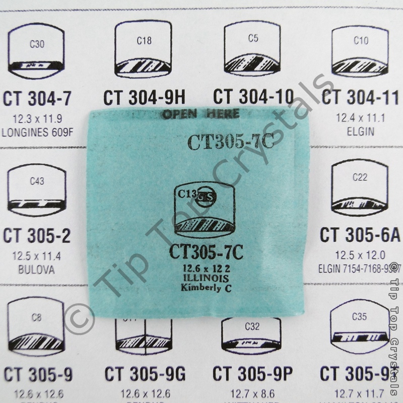 GS CT305-7C Watch Crystal - Click Image to Close