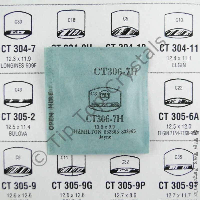 GS CT306-7H Watch Crystal - Click Image to Close