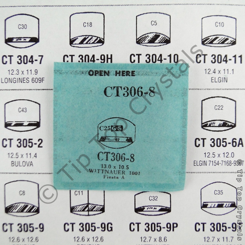 GS CT306-8 Watch Crystal - Click Image to Close