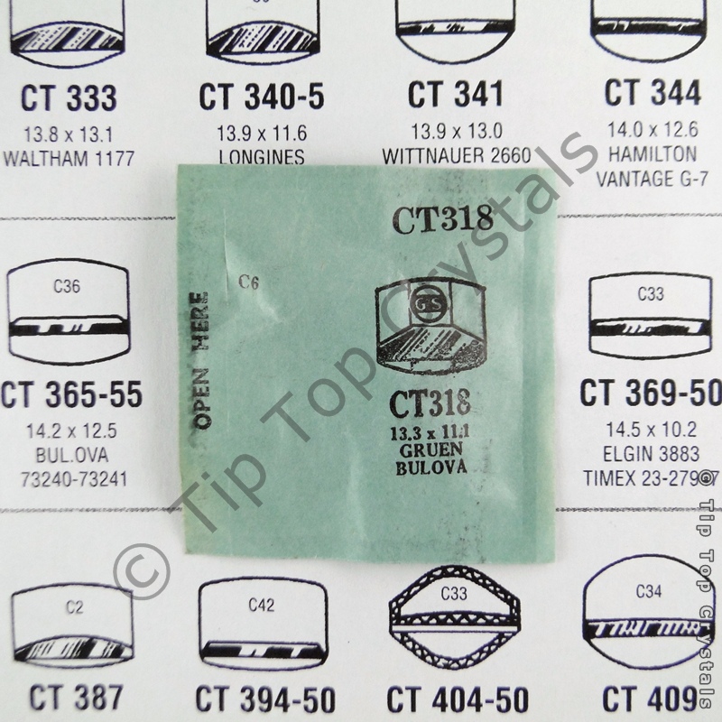 GS CT318 Watch Crystal - Click Image to Close