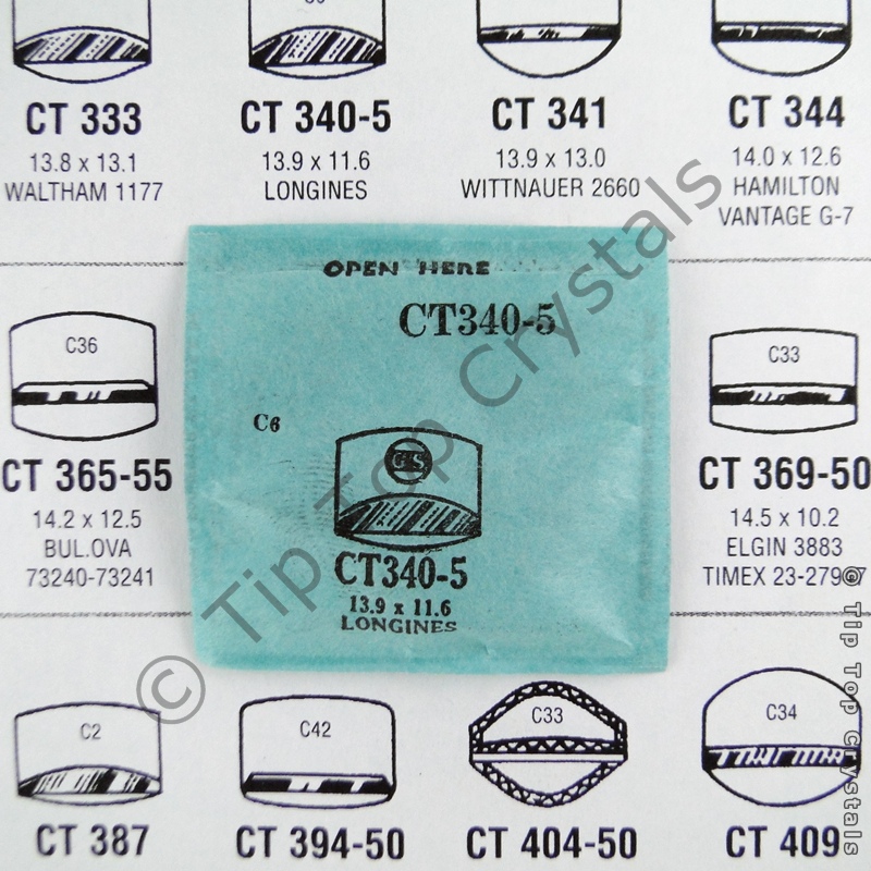 GS CT340-5 Watch Crystal - Click Image to Close
