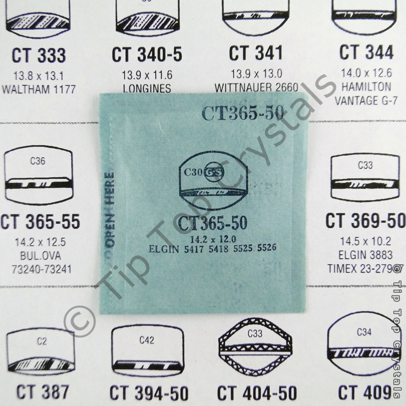 GS CT365-50 Watch Crystal - Click Image to Close