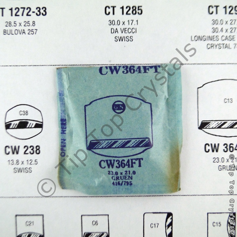 GS CW364FT Watch Crystal - Click Image to Close