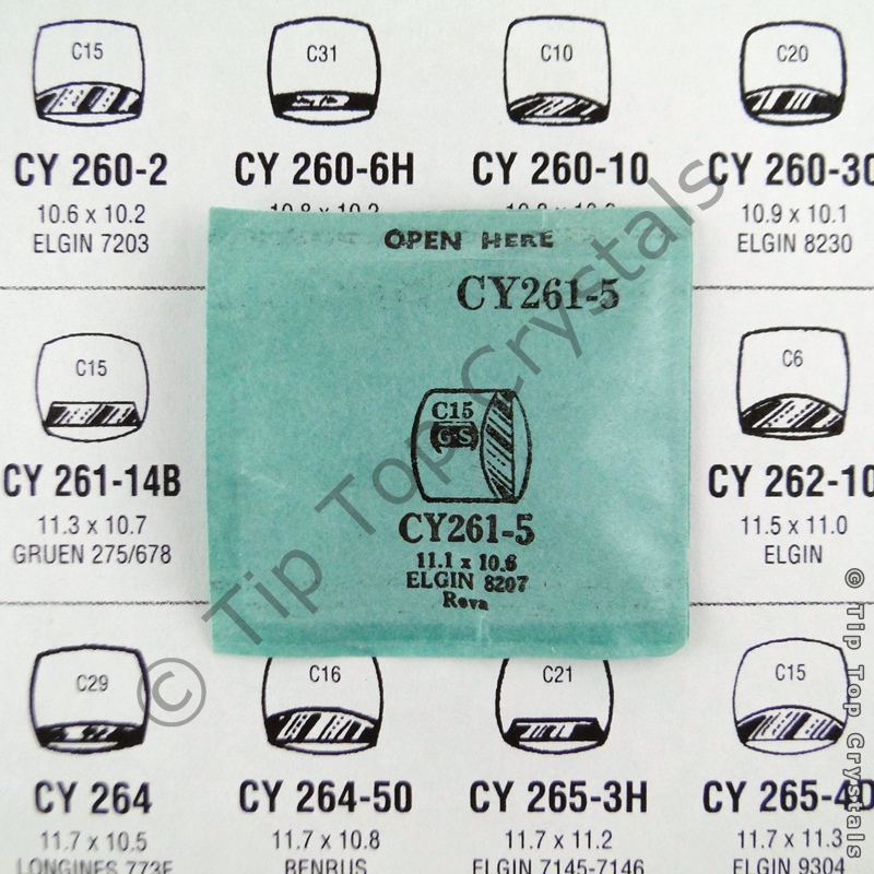 GS CY261-5 Watch Crystal - Click Image to Close