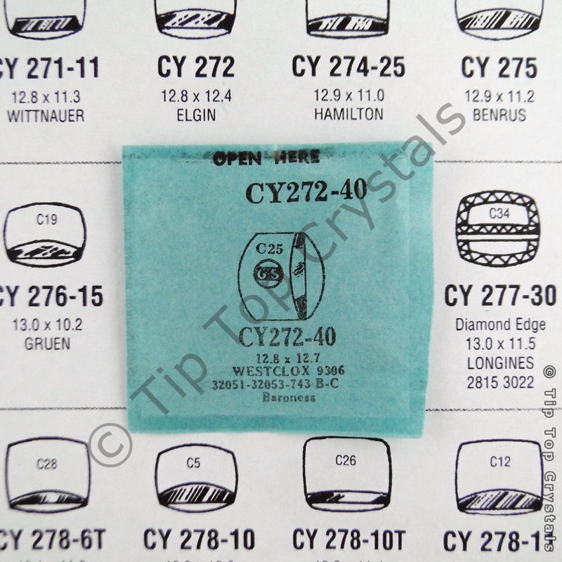 GS CY272-40 Watch Crystal - Click Image to Close