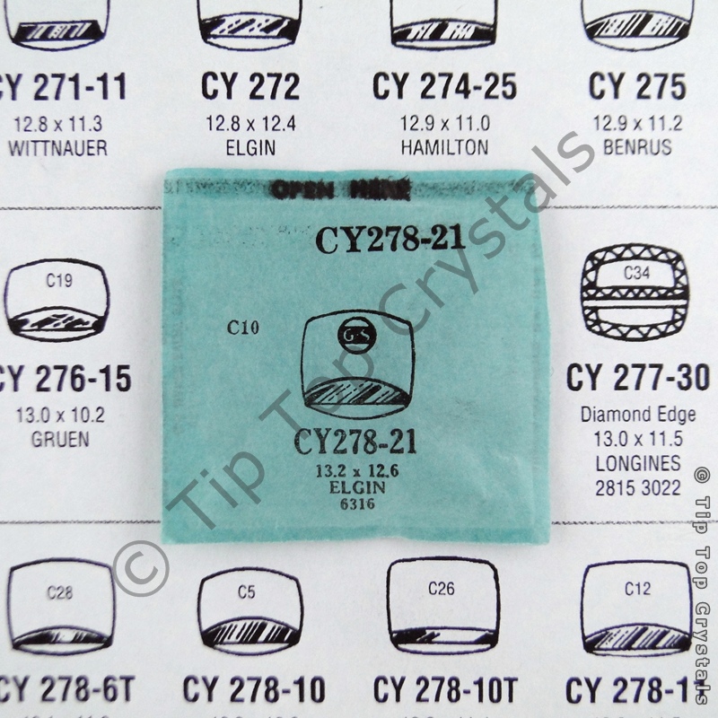 GS CY278-21 Watch Crystal - Click Image to Close