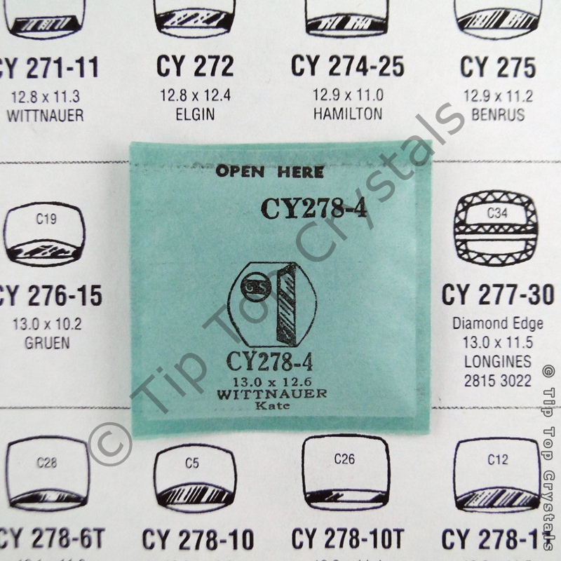 GS CY278-4 Watch Crystal - Click Image to Close