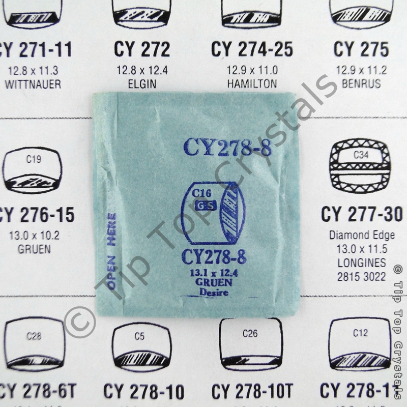 GS CY278-8 Watch Crystal - Click Image to Close