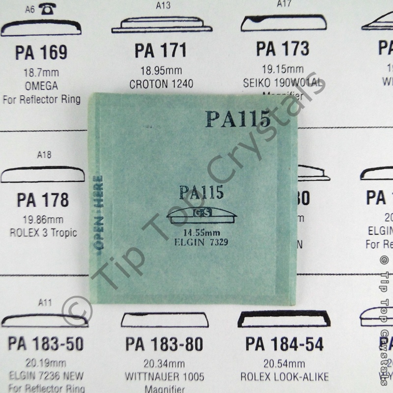 GS PA115 Watch Crystal - Click Image to Close