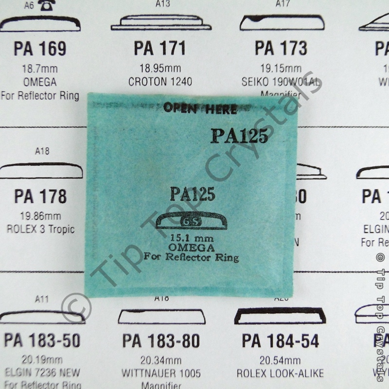 GS PA125 Watch Crystal - Click Image to Close