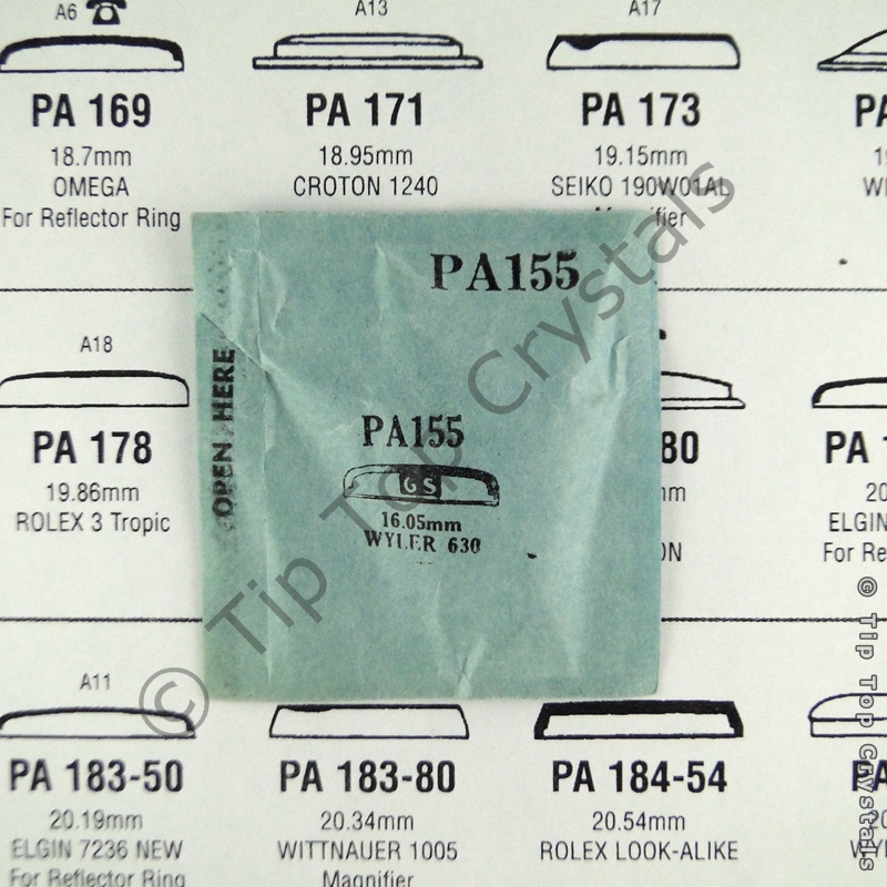 GS PA155 Watch Crystal - Click Image to Close