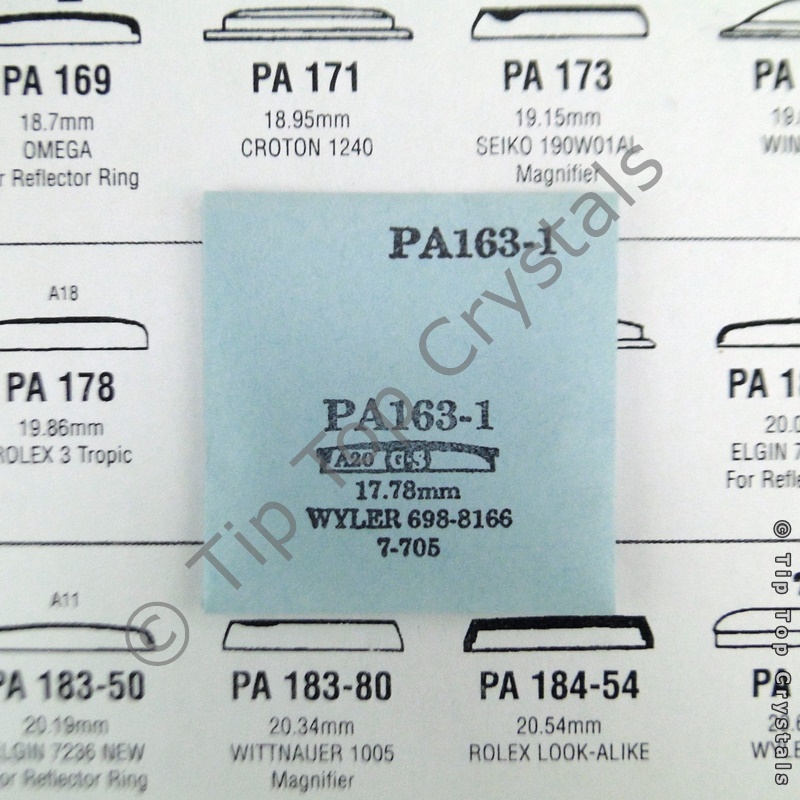 GS PA163-1 Watch Crystal - Click Image to Close