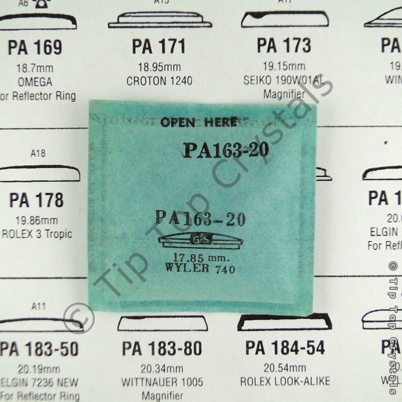 GS PA163-20 Watch Crystal - Click Image to Close